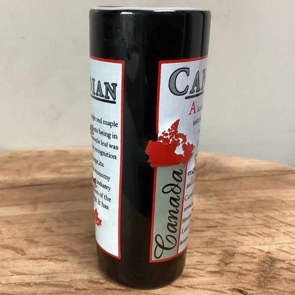 🔴 Vintage - Canadian Shooter / Double Shot Glass Souvenir from 80s or 90s Rare